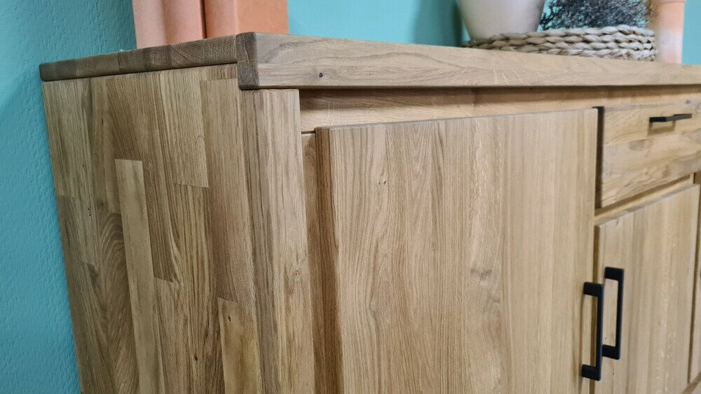 Natura - Sideboard 771034-M EN Farmingdale Light Eiche Natur Massiv Geölt - 4