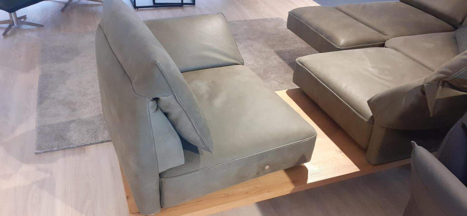Koinor - Ecksofa Phoenix Leder A Verde Grün Füße Schwarz mit Drehfunktion - 3