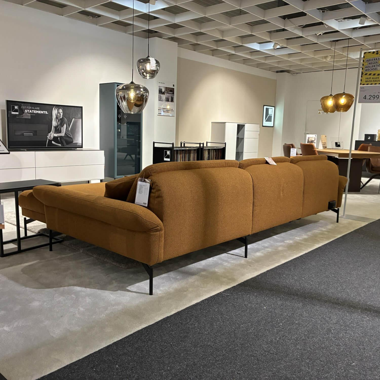 himolla - Sofa 1462 Stoff Q2Loop Chips Gelb Metallfuß Anthrazit - 2