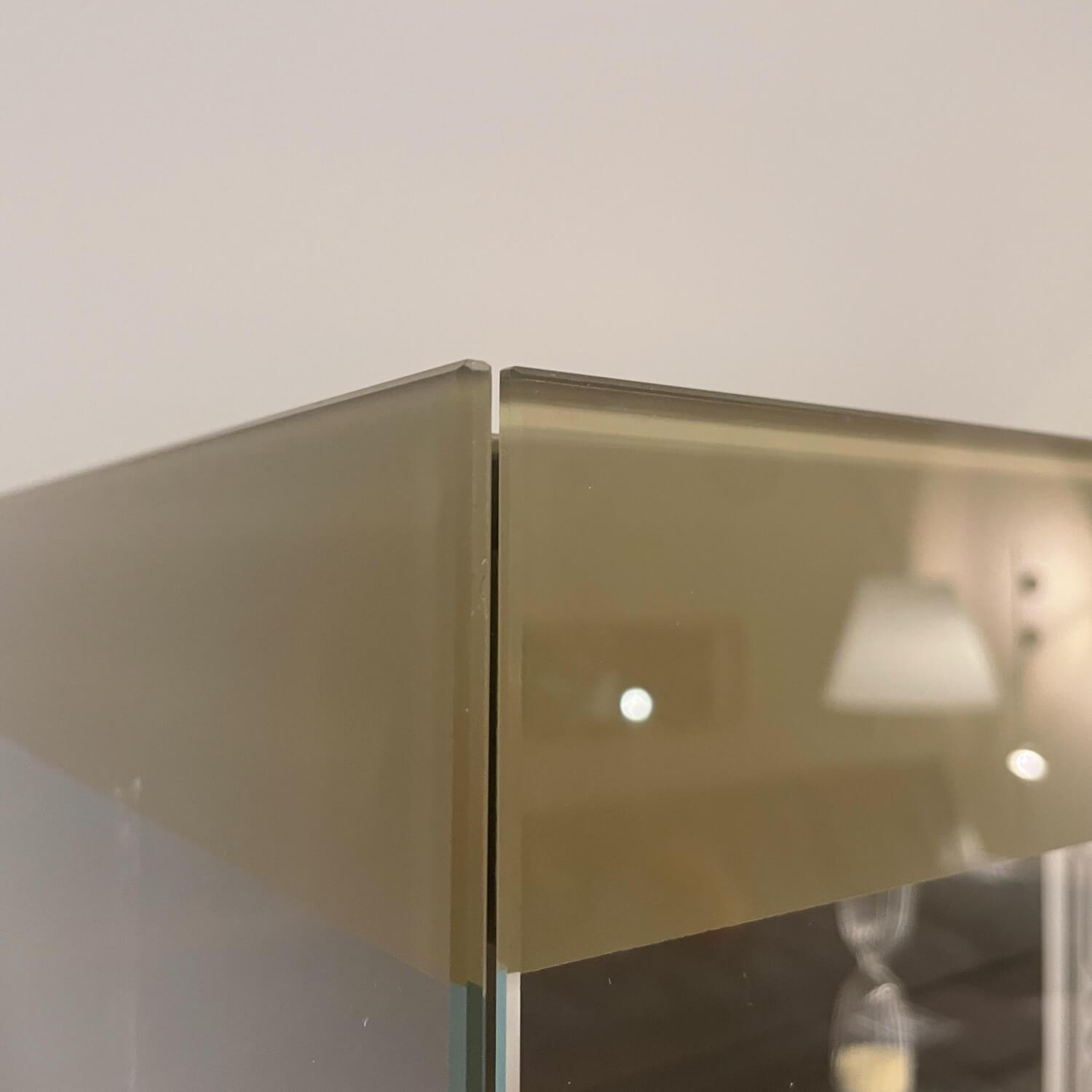 Interlübke - Vitrine Just Cube Light mit Beleuchtung Korpus Lack Rückwand Eucalyptus 5 Glasböden und Abdeckplatte - 6