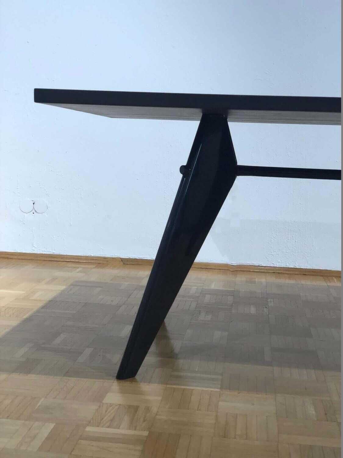 Vitra - Esstischgruppe Tisch EM Table Jean Prouvé mit 6 Softshell Side Chairs - 19