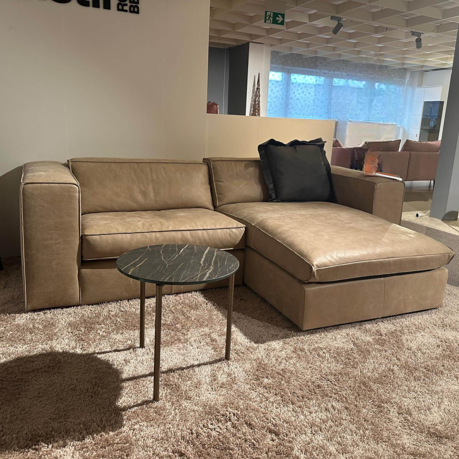 Het Anker - Ecksofa Sassari Leder S Africa Londra Braun Inklusive Rückenkissen - 6