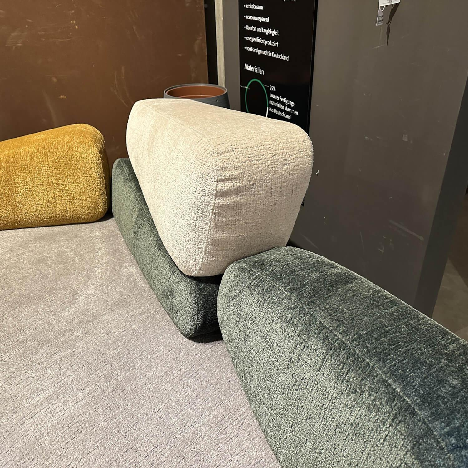 Brühl - Sofa Mosspink Stoff 4401 92 Grau 75 Gelb 45 Creme 35 Grün 80 Rosa Füße Eiche Dunkel Geölt - 5