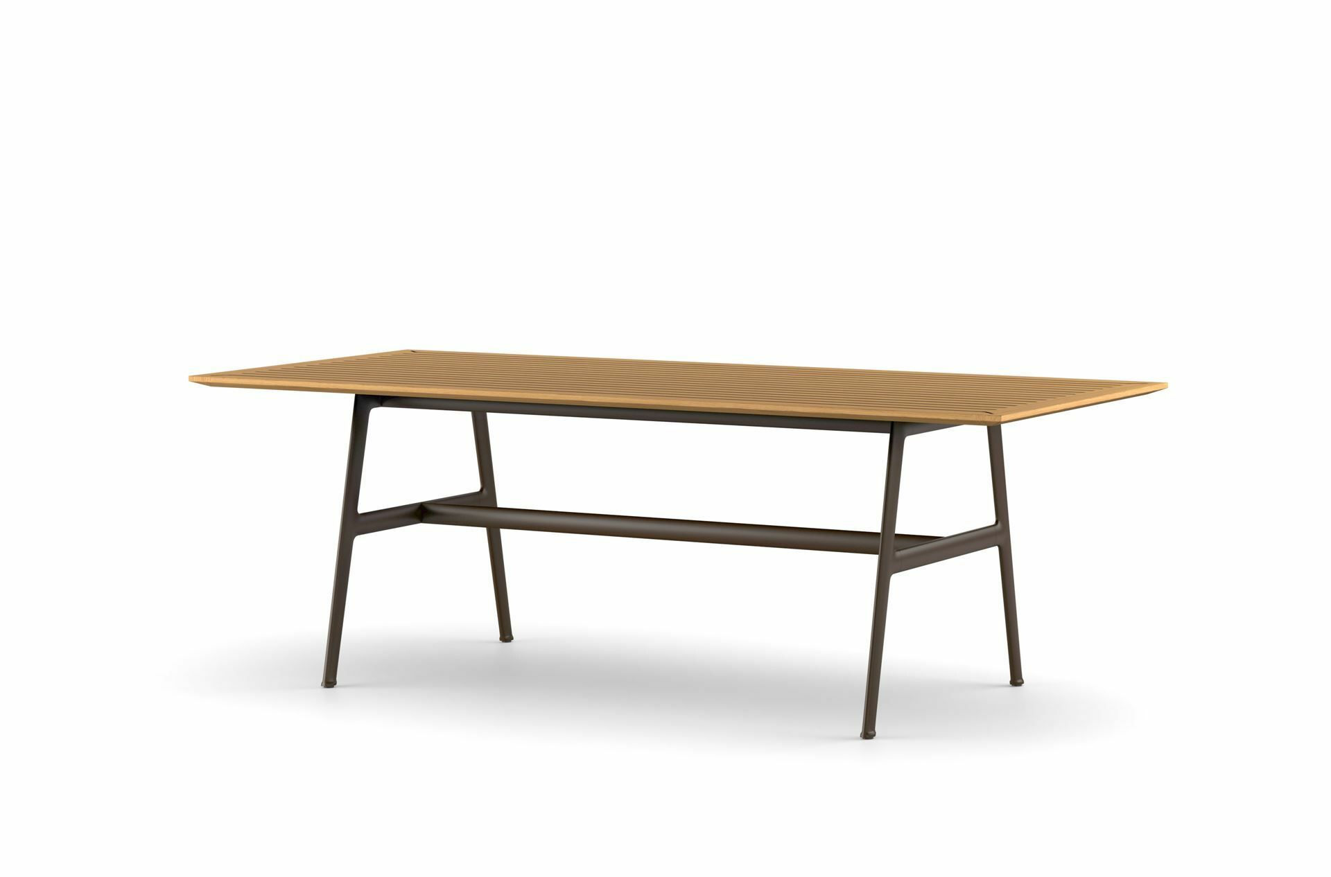 DEDON - Esstisch SeaX BHC Platte Teak 205 Gestell Black Pepper 317 Pulverbeschichtet  - 1