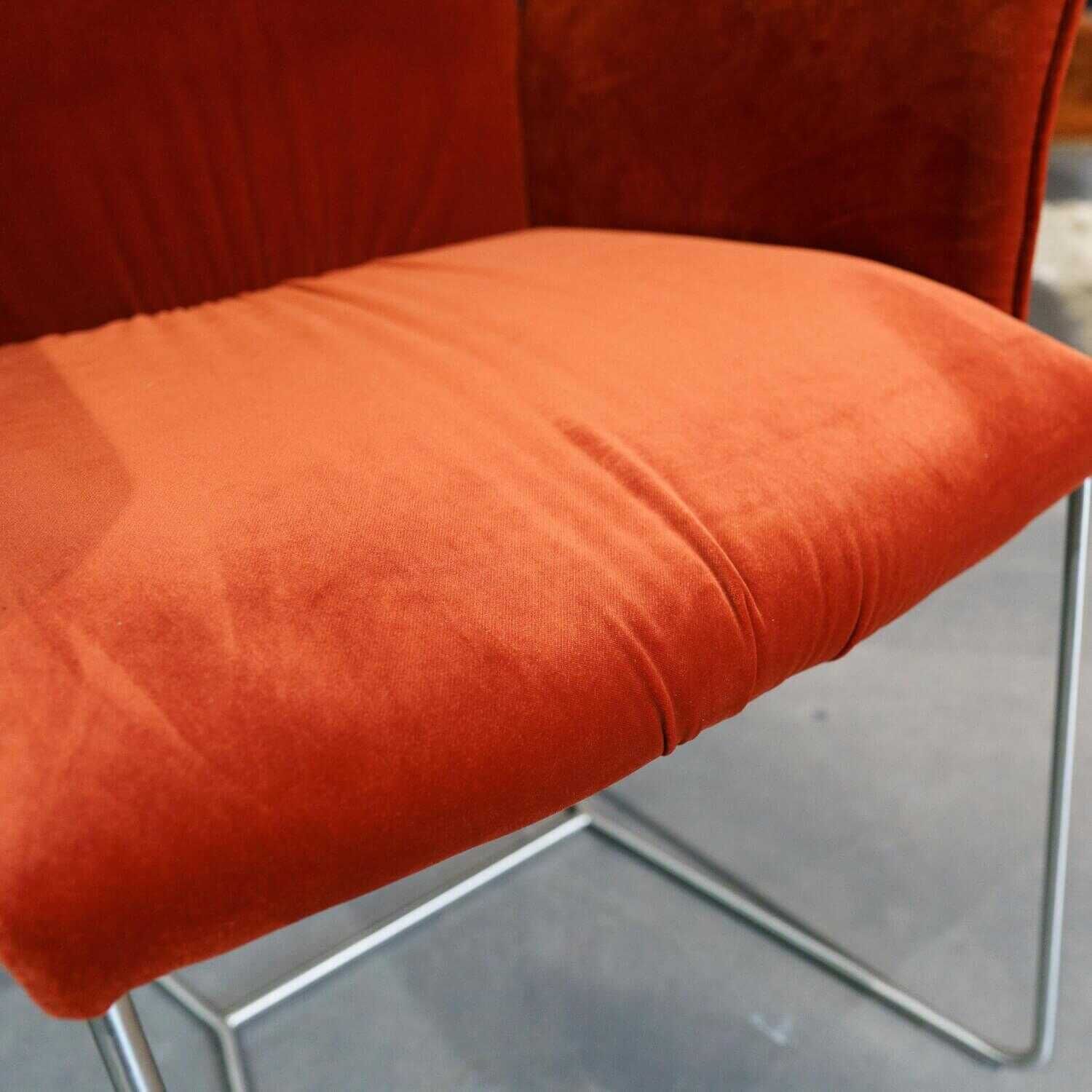 6er-Set Stuhl Alexa Stoff Allure Velvet Orange