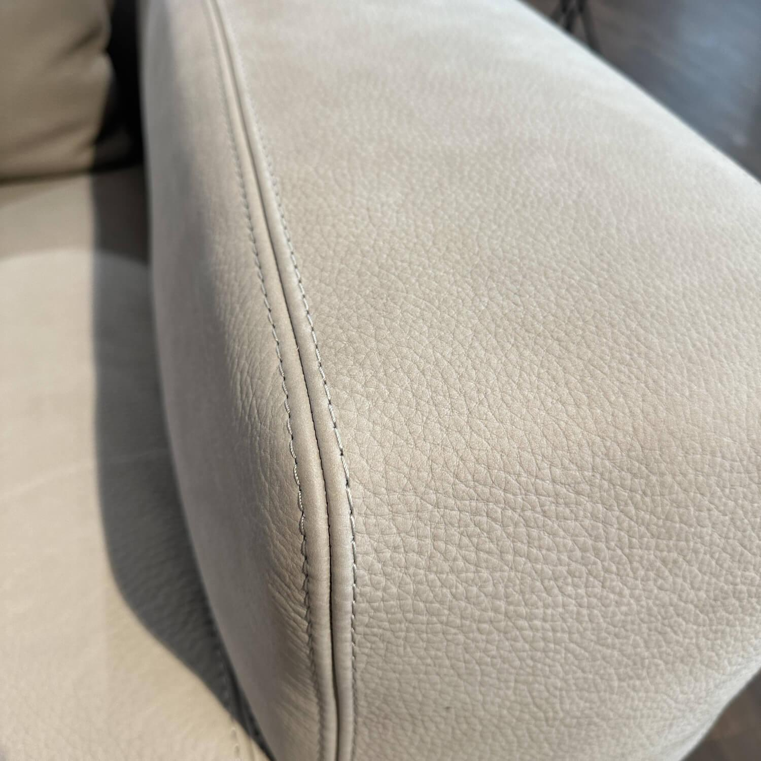 Cierre - Sofa Ibiza in Leder Nabuk FB 12 mit 2 Dekokissen - 5