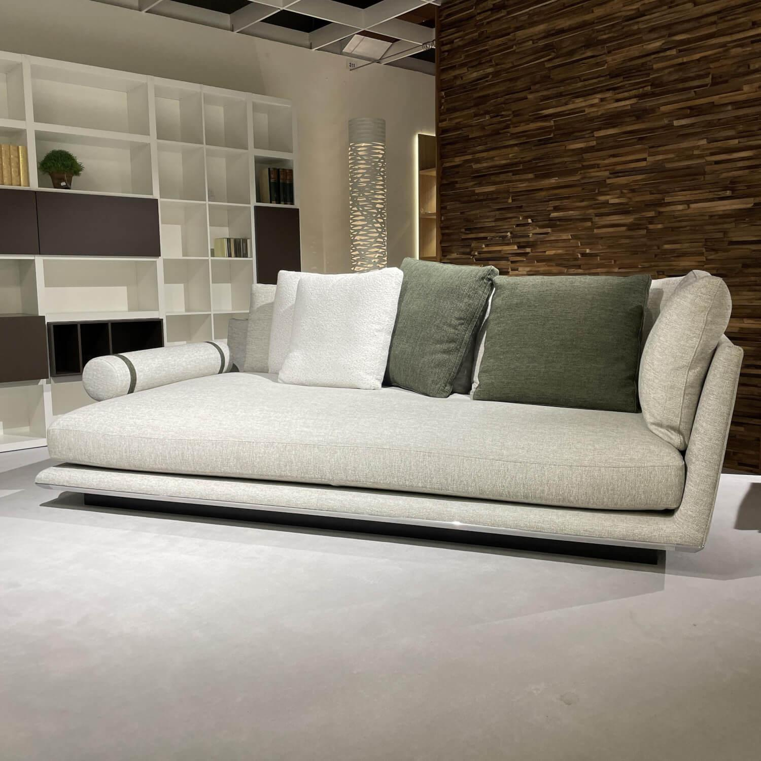 B&B Italia - Sofa Noonu Stoff Grau Meliert Rahmen Aluminium Glänzend Poliert - 9