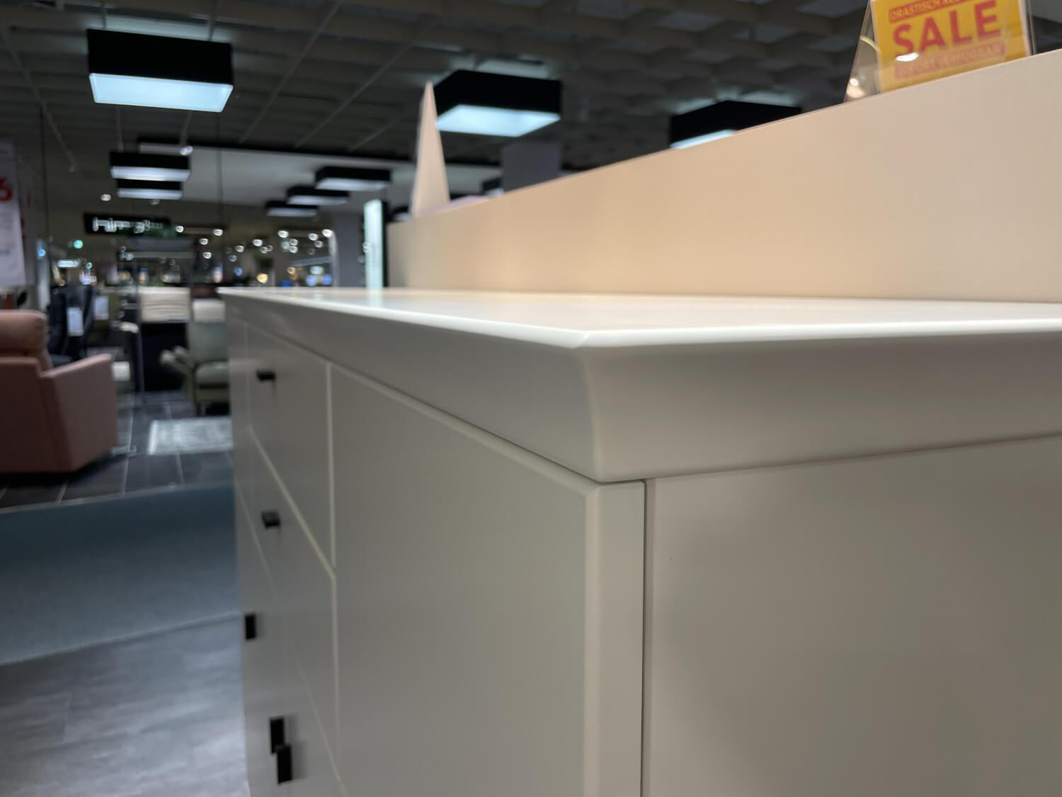 Musterring - Highboard Korsika 52878 Lack Weiß PG1 Griff W7 Schwarz Matt - 10