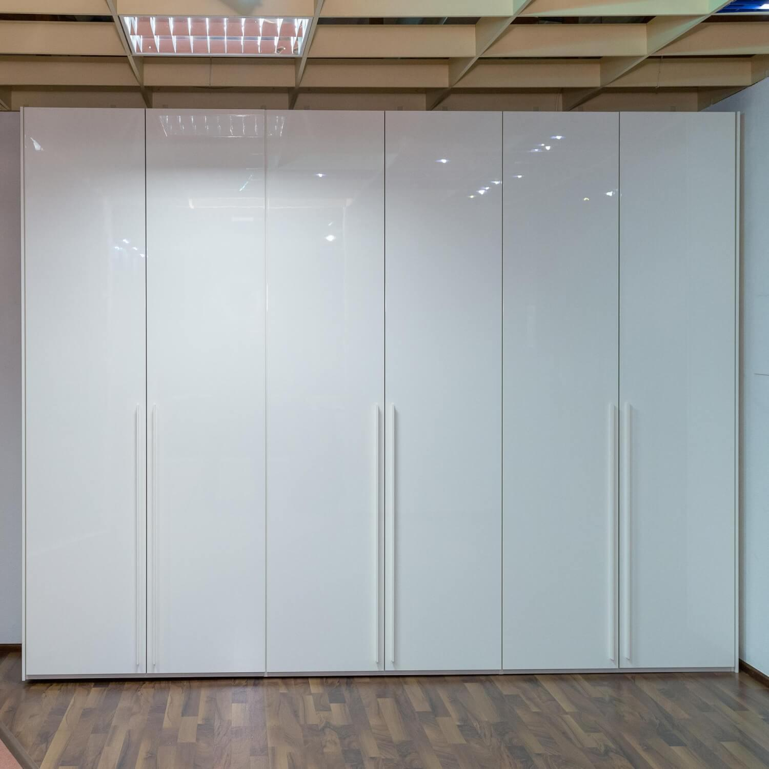 Loddenkemper - Kleiderschrank L 1000 MS 1016 Lack Bianco Weiß Front Hochglanz Korpus Matt 6-türig - 4