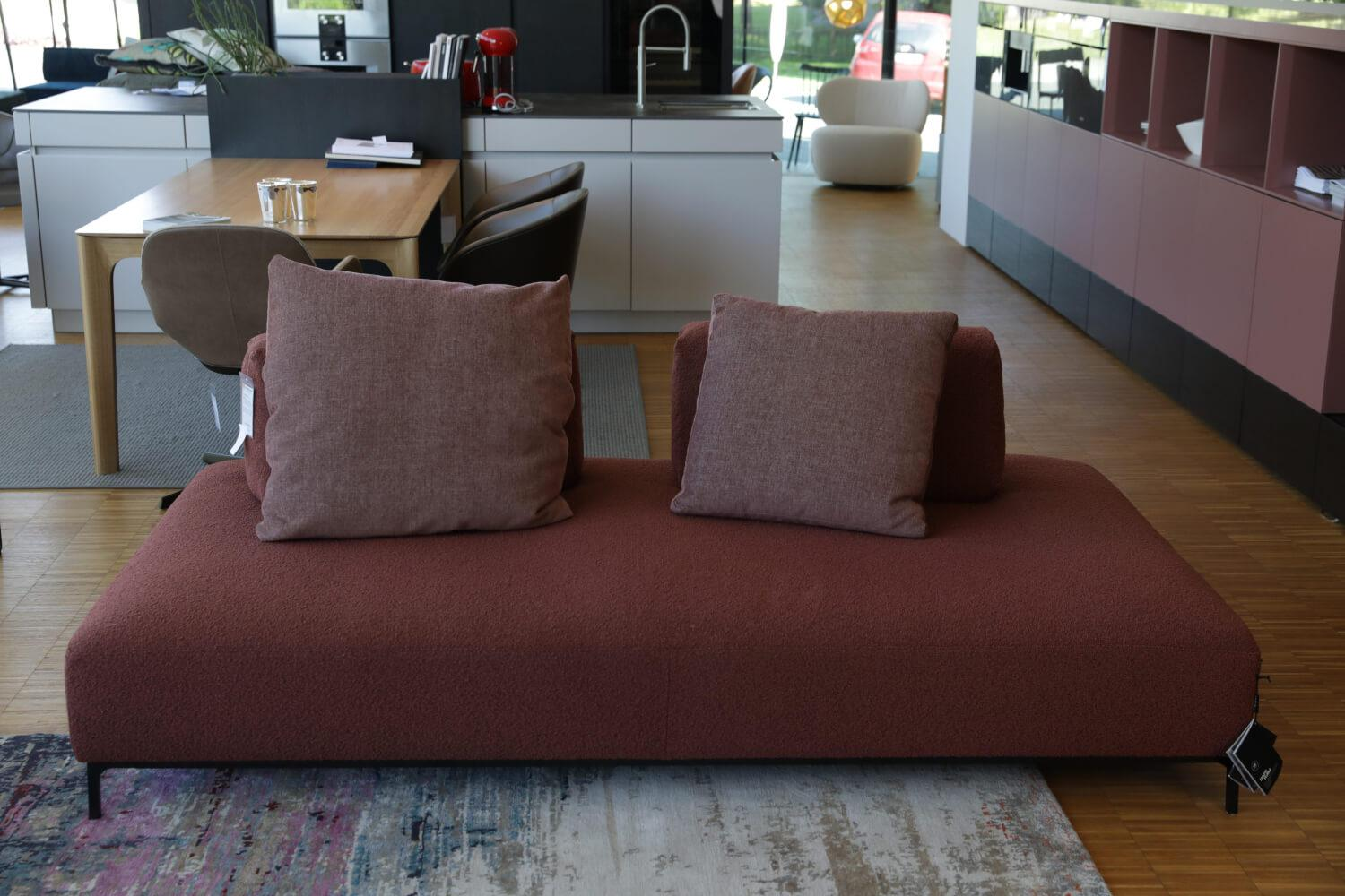 Ditre Italia - Sofa Sanders Air Stoff Kat. P Prinzess 300 Rostrot Gestell Metallrahmen M09 Schwarz - 4