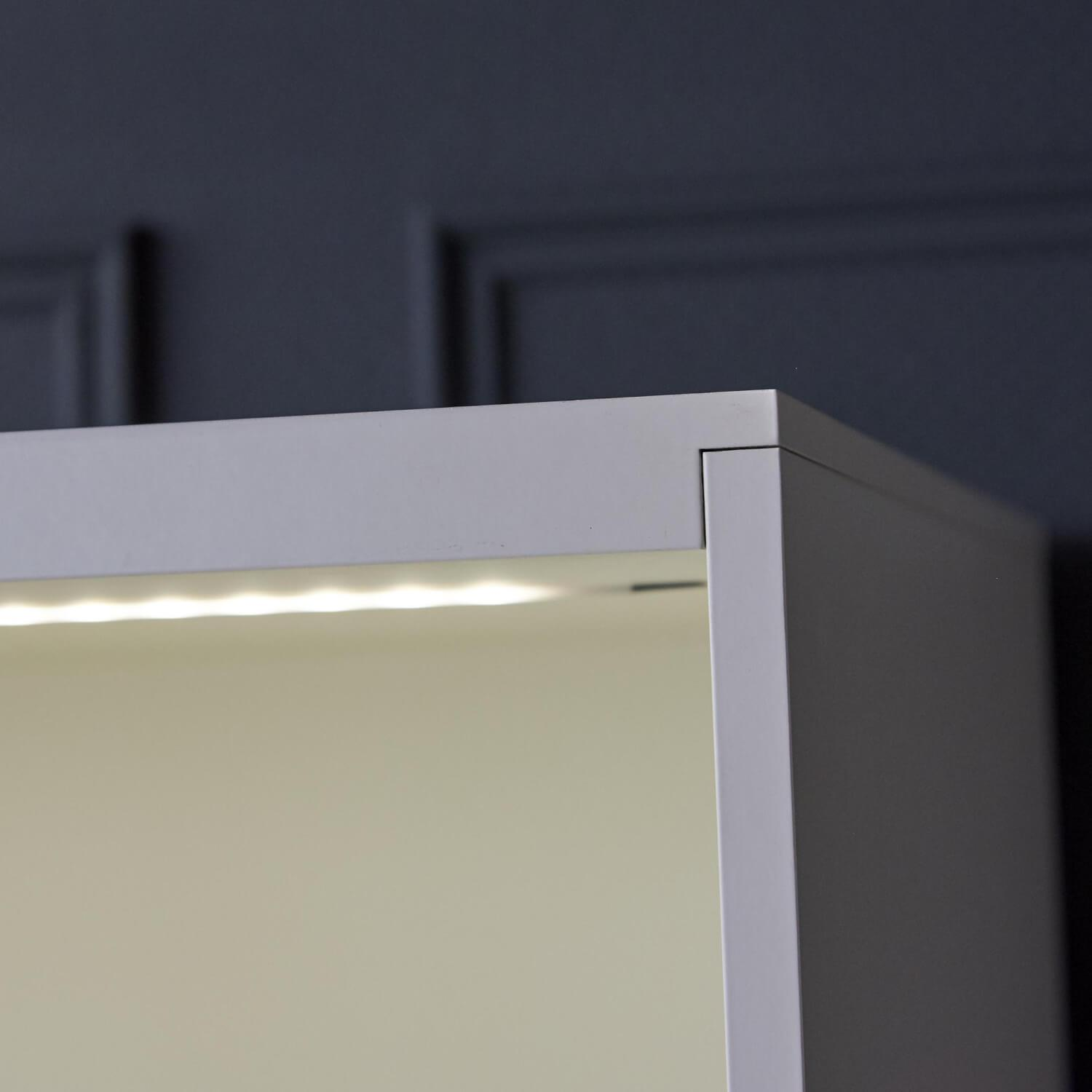 Hülsta - Sideboard NOW! Vision Mit Schiebetüren Lack Weiß Und Klarglas Ausschnitt Auf Kufen - 13
