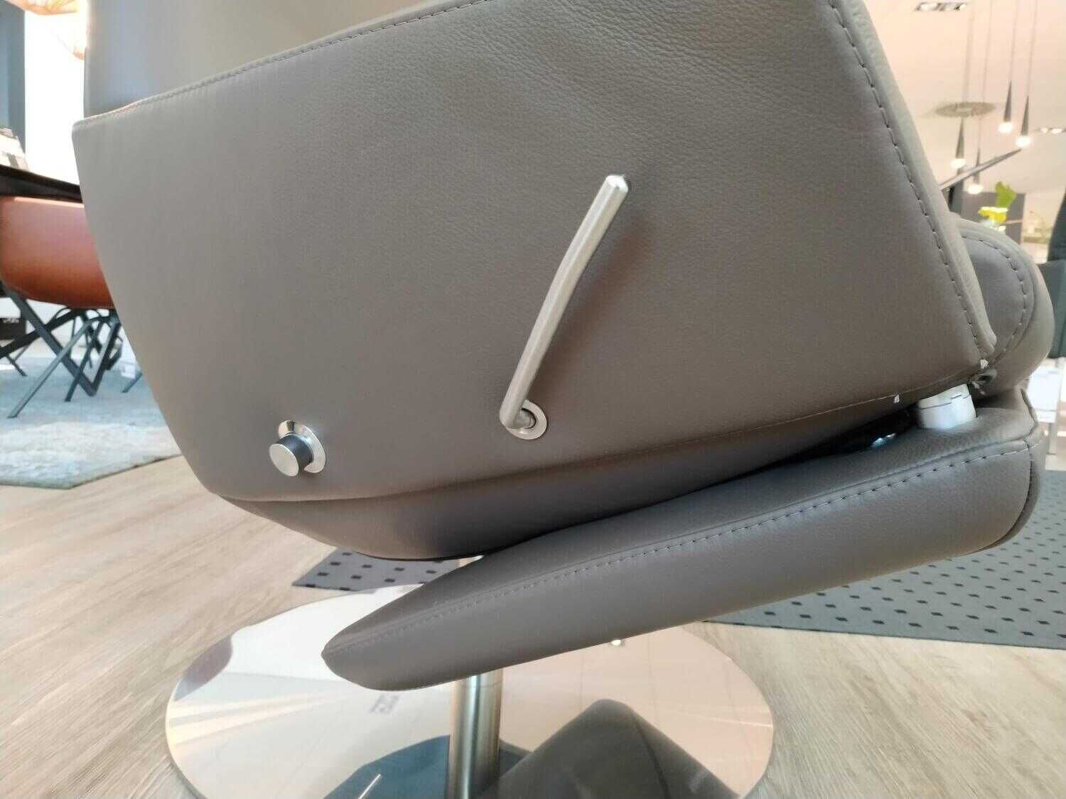 WK Wohnen - Sessel WK 680 Leder Tipo Polo Anthrazit mit Verstellfunktion - 6