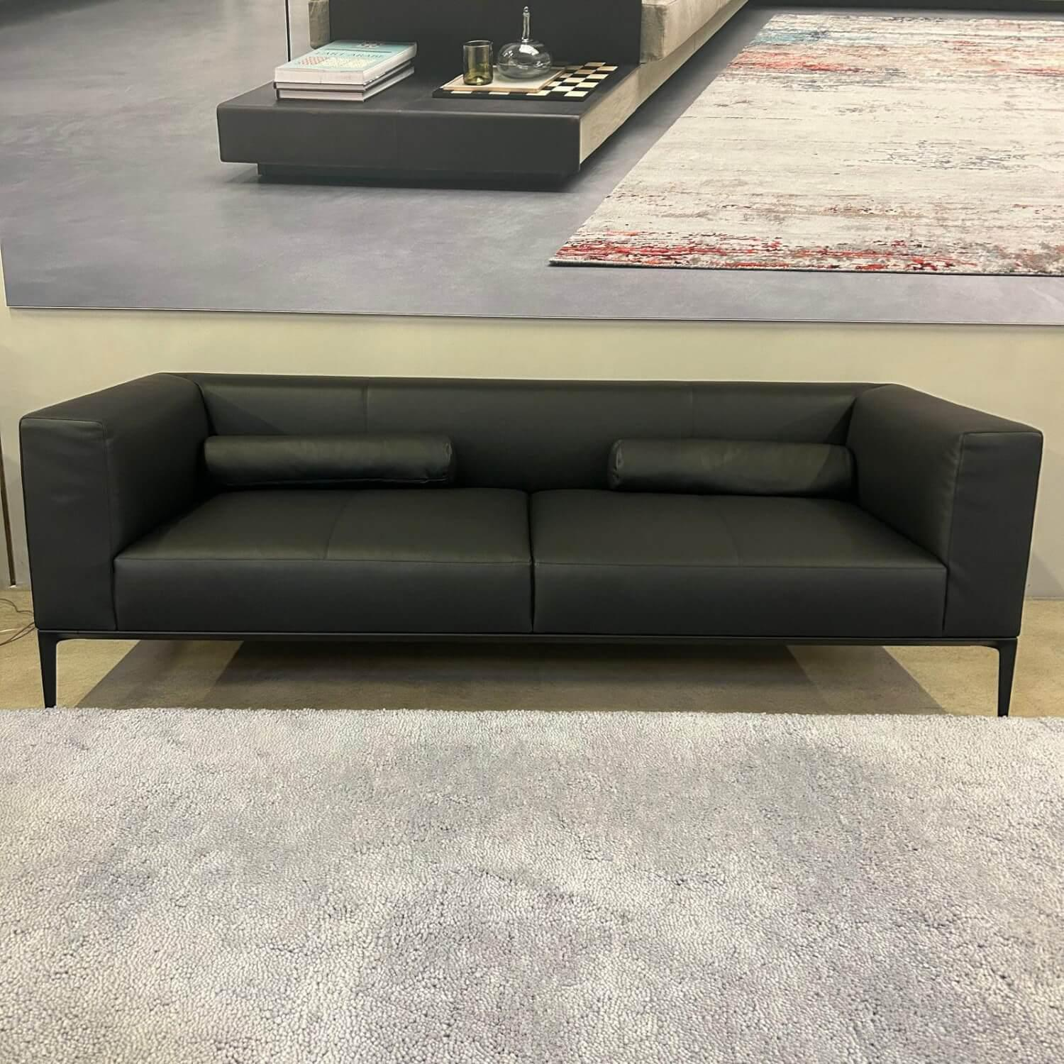 Walter Knoll - Sofa Jaan Living 782 30 Leder Palladio Nero Schwarz Gestell Aluminium Schwarz Matt Pulverbeschichtet - 4
