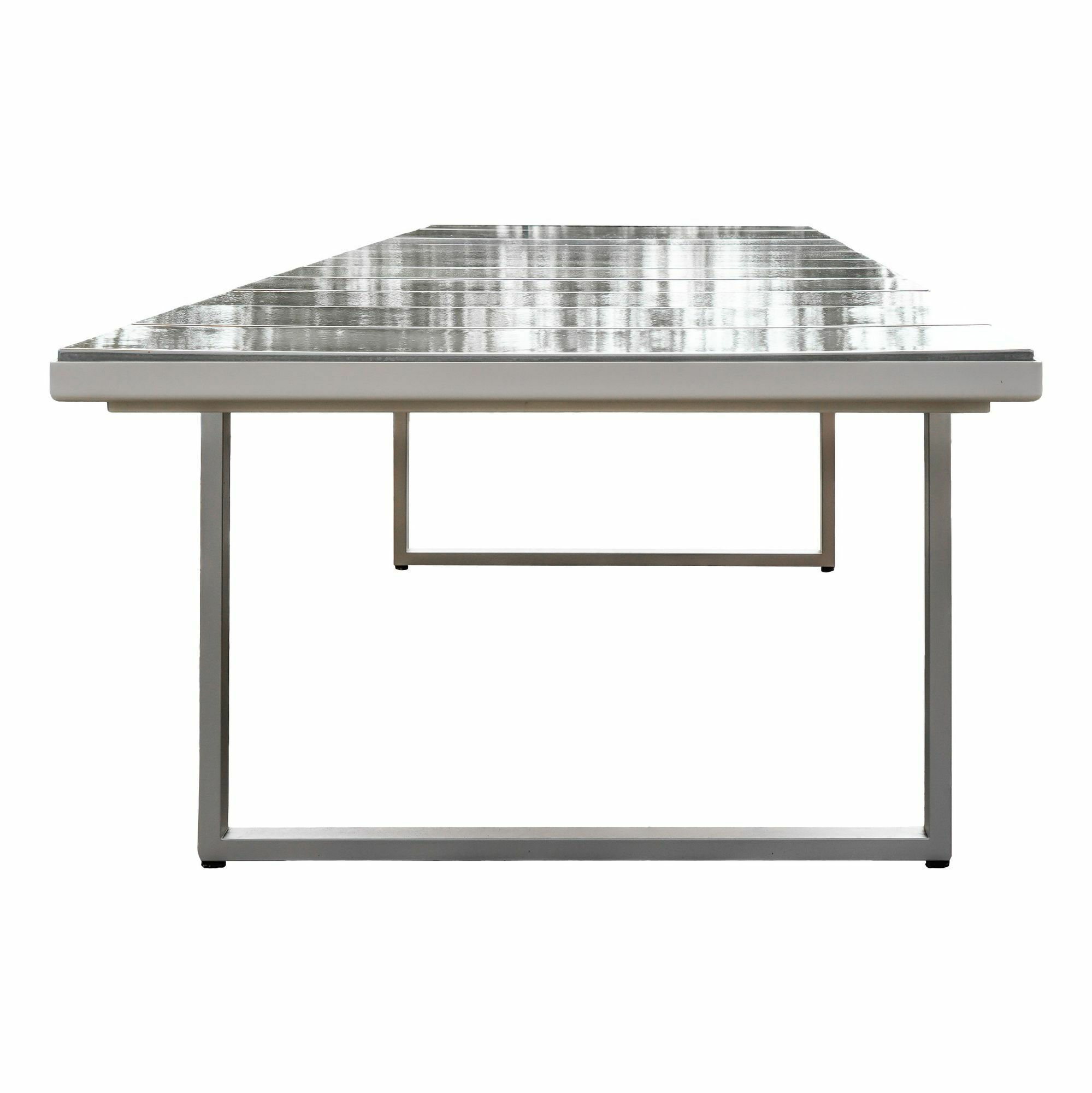Tribù - Tisch Nox Platte Lavastein Moss L30 Gestell Edelstahl Linen 10 pulverbeschichtet - 3