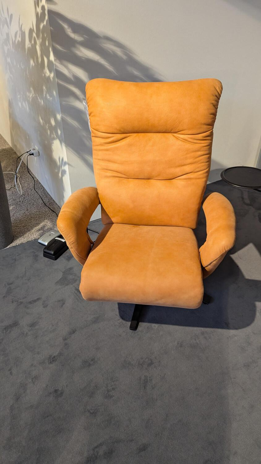 himolla - Sessel 7721 Leder Buffalo 33 Ocker Braun Sternfuß Anthrazit - 6
