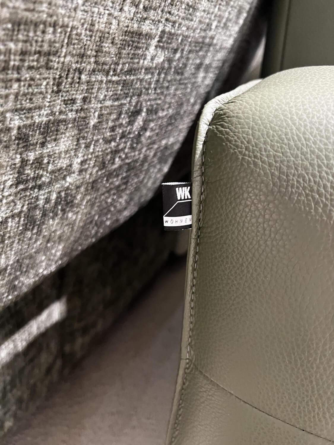 WK Wohnen - Sofa WK 670 Volluto Leder Montana Olive Grün Metallfüße Schwarz - 9