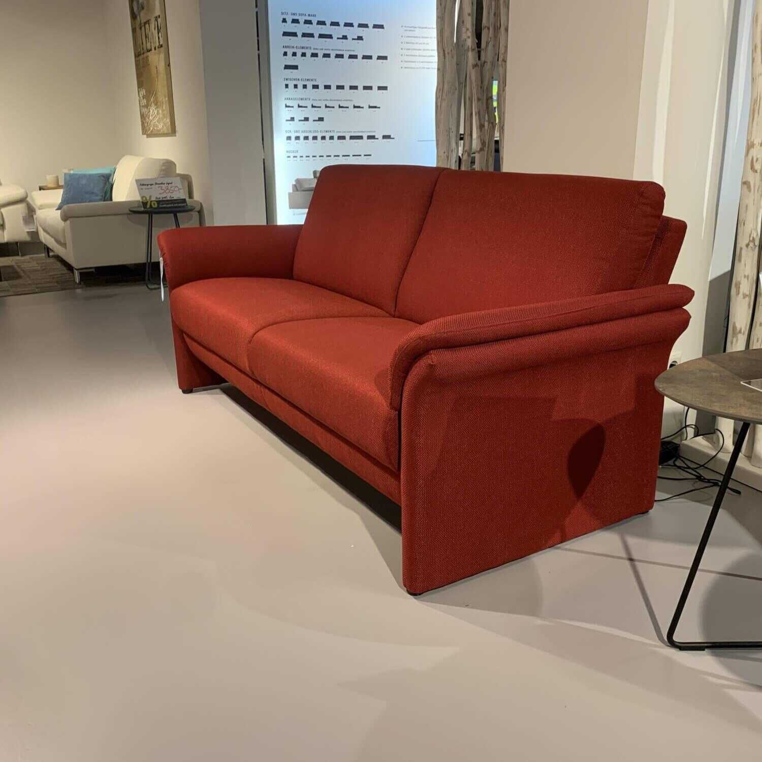 Puhlmann - Sofa Gomera Stoff Panama Rot mit Sitzvorzug - 5