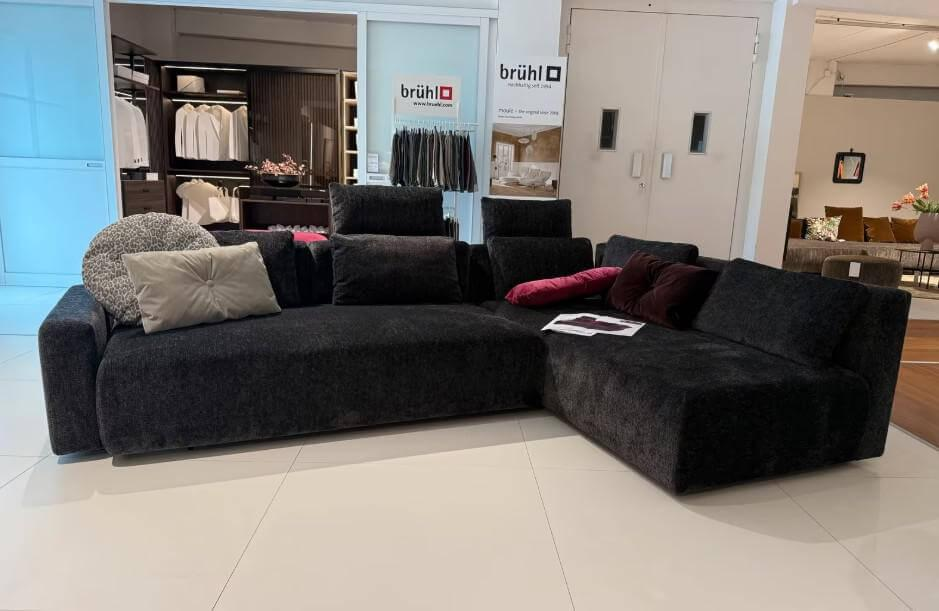 Brühl - Drehsofa Piano Large Stoff 4401 0098 mit Kissen und 2 Kopfstützen - 6