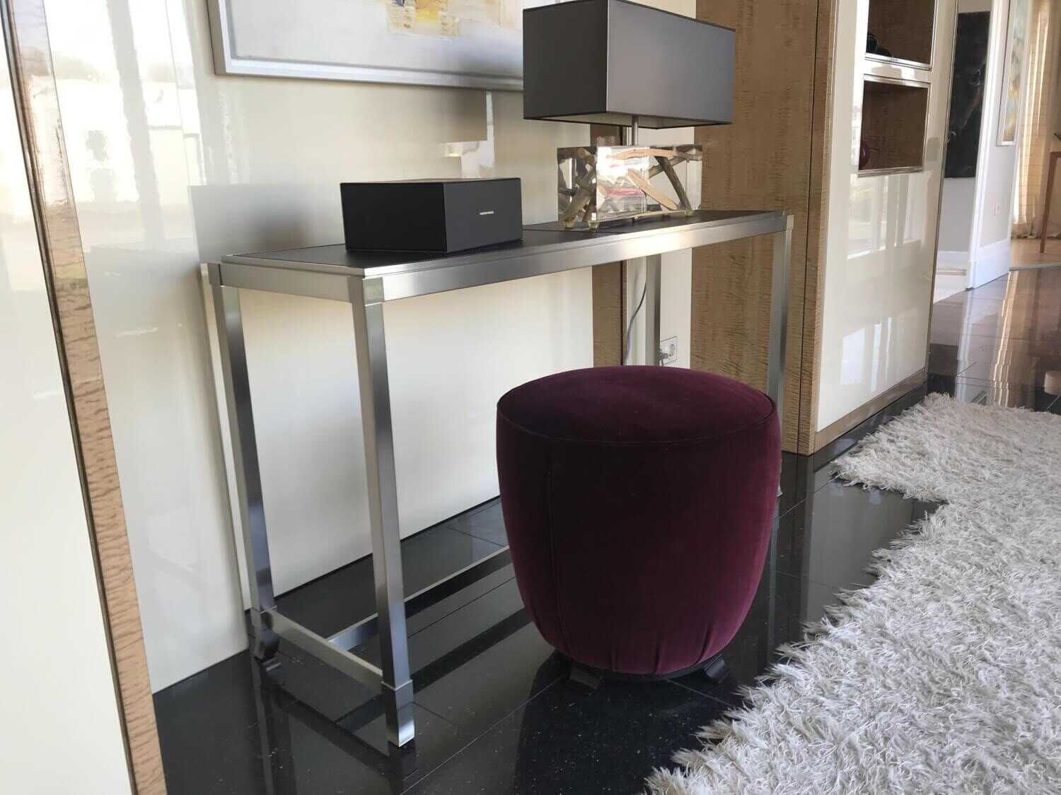 Giorgetti - Hocker Topaze Stoff G Violett - 2