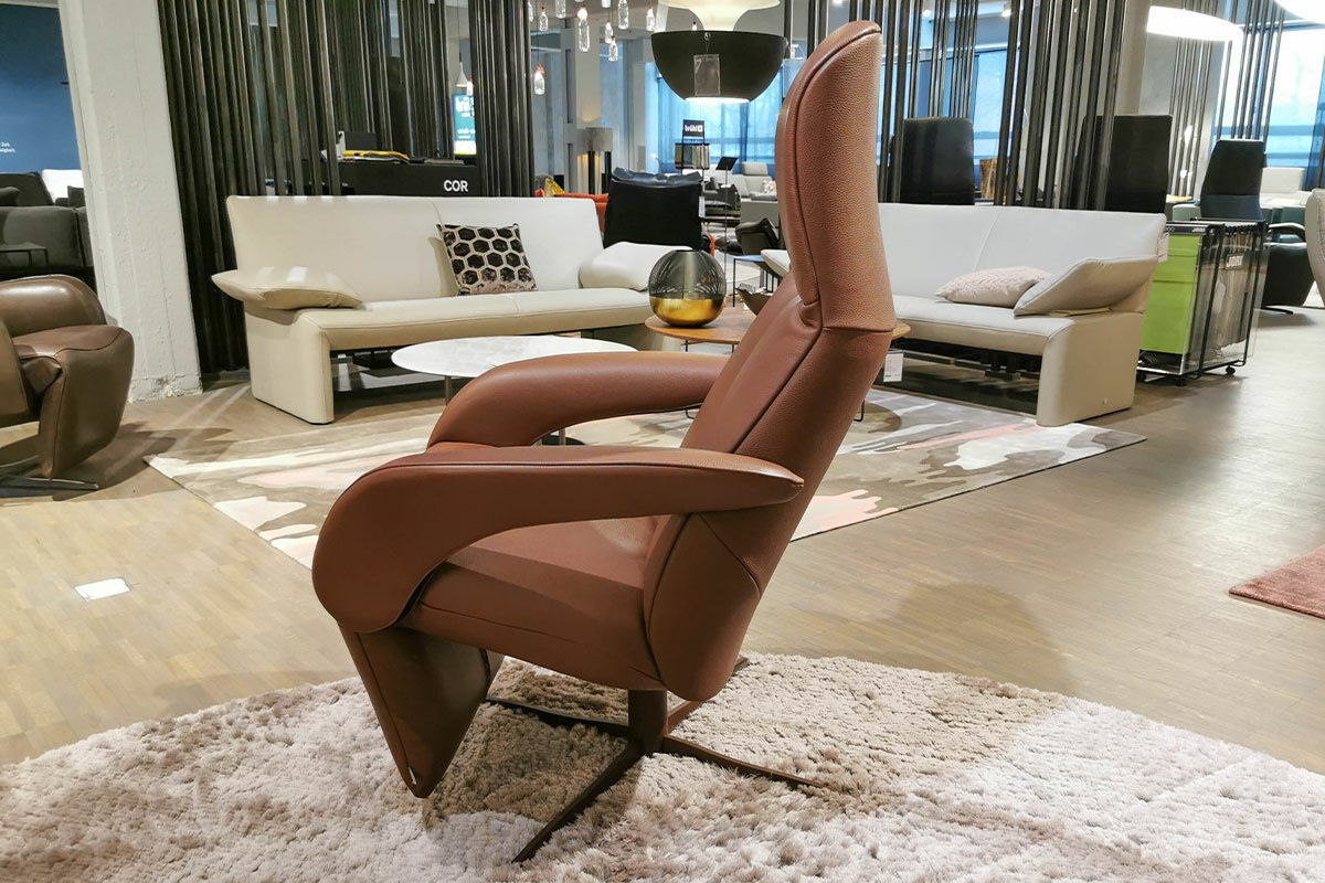 Jori - Relaxsessel Symphony Mono-Move Medi Leder Celia Oro Burgundy Dunkelrot - 8