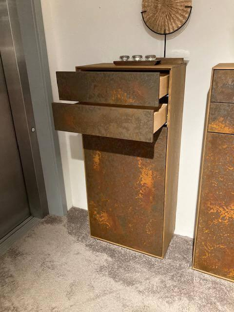 Anrei - Highboard Puro Anschlag Links Asteiche Massiv Barique Geölt & Rost - 3