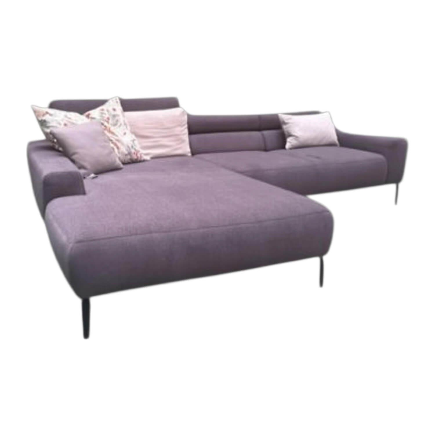 Die Hausmarke - Ecksofa Spring Stoff Easy Care Anthrazit Füße Schwarz - 1