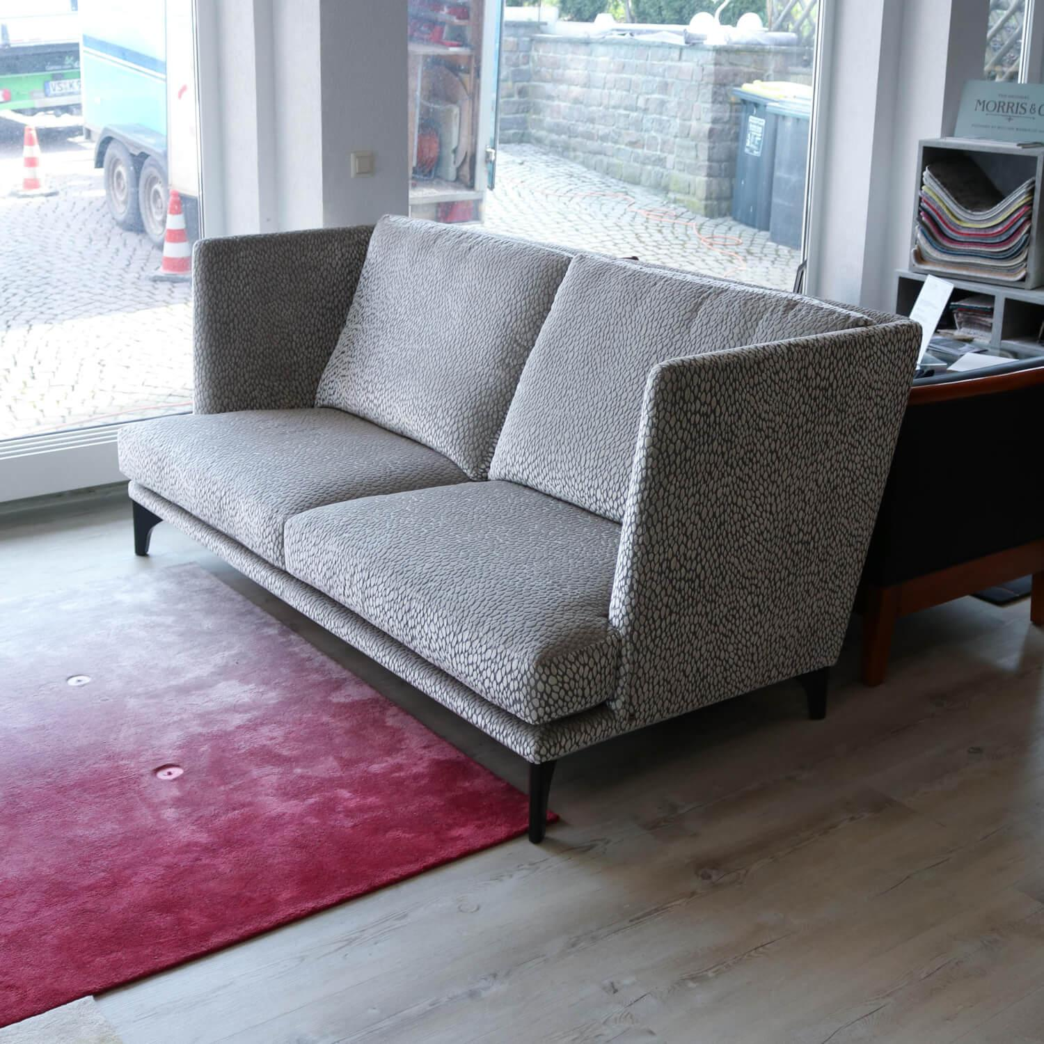 Sofa Polo Lounge BW 162 Bezug Stoff Kleingemustert Grau