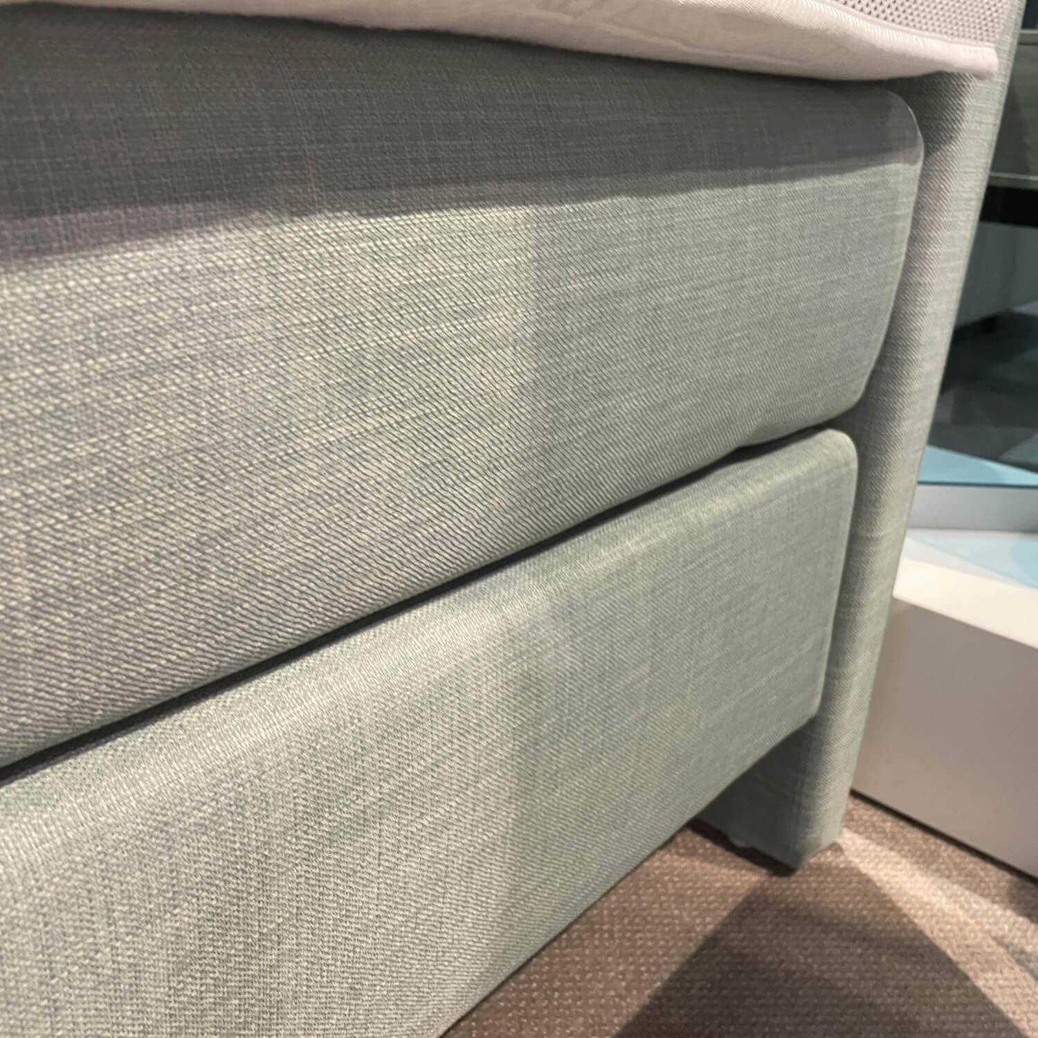 Musterring - Boxspringbett Evolution Bo Fix Stoff 09366 Grau Kopfteil A90 - 7