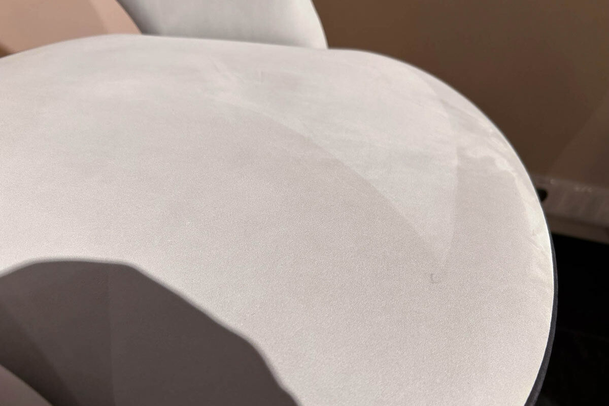 Baxter - Stuhl Colette Leder Kashmir Nuage Hellgrau Gestell Buche Wenge Schwarz Gebeizt Füße Messing - 6