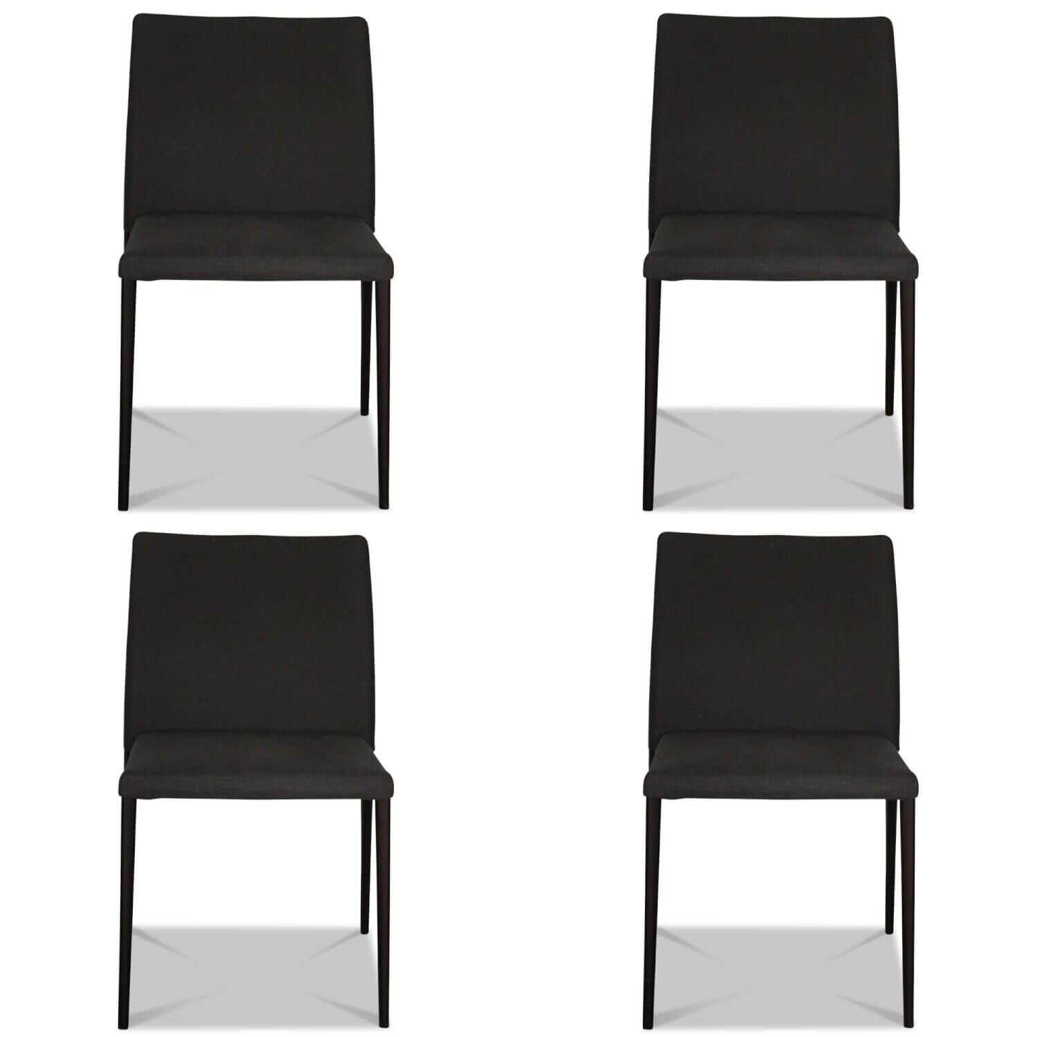 Walter Knoll - 4er-Set Stuhl DEEN 1600 Stoff Kerala 7698 Moonlight Grau - 1