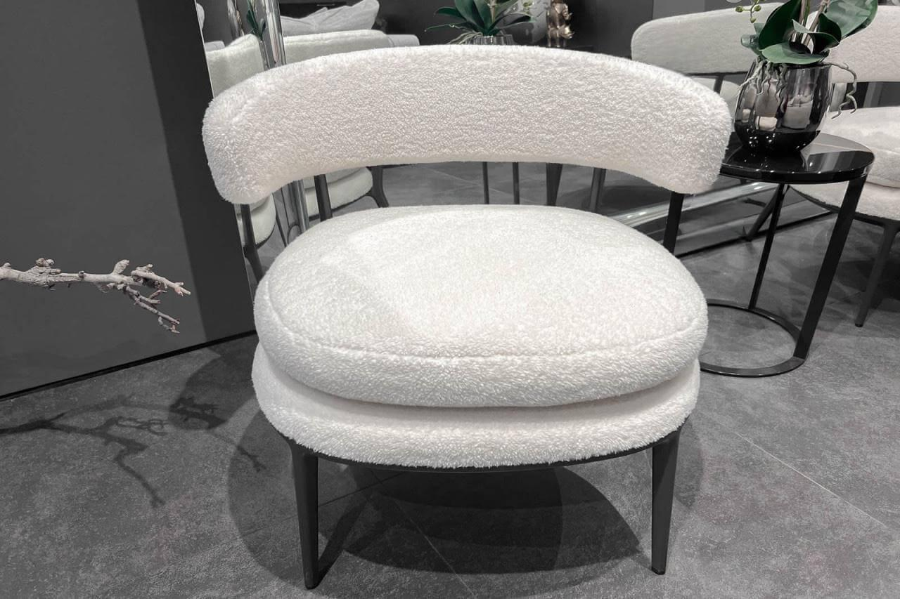 B&B Italia - 2er Set Sessel Caratos Stoff Milo Natur Weiß Gestell Grafit Schwarz Lackiert - 4