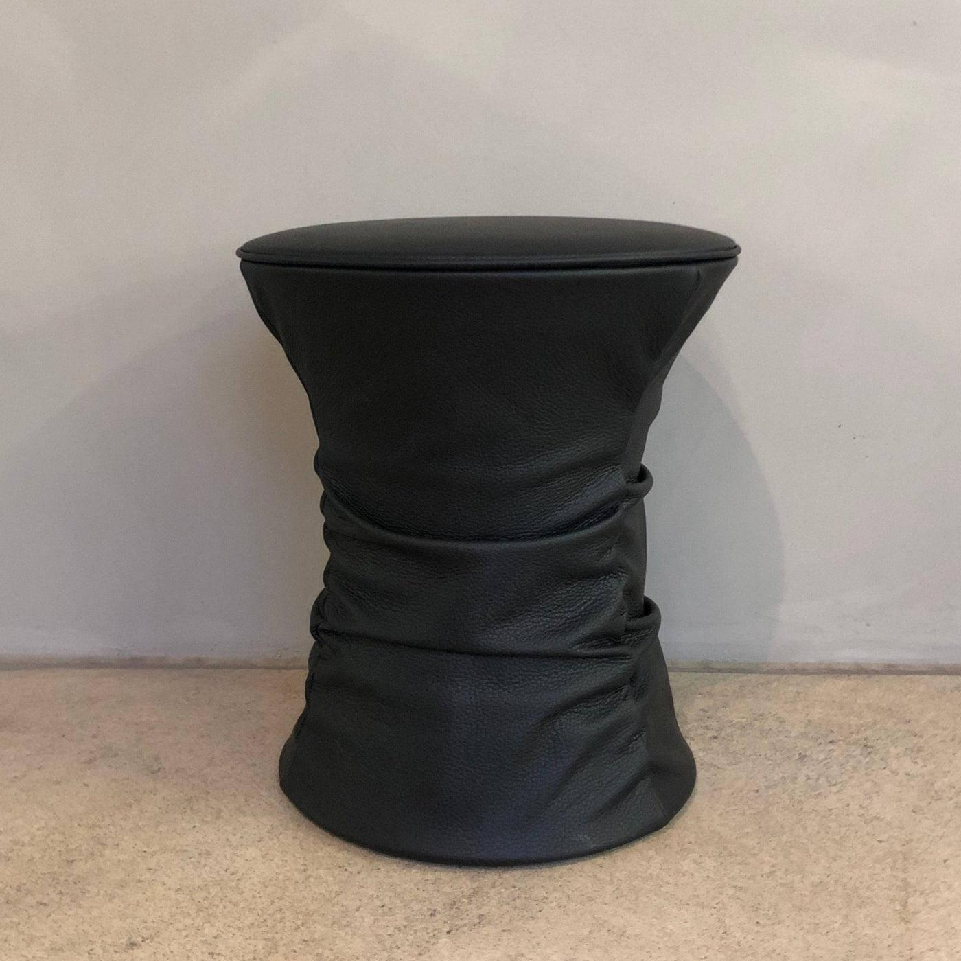 Walter Knoll - Hocker 222 H1 Bellows Leder Colorado Schwarz Gestell Holzkonstruktion Mit Leder Bezogen - 2