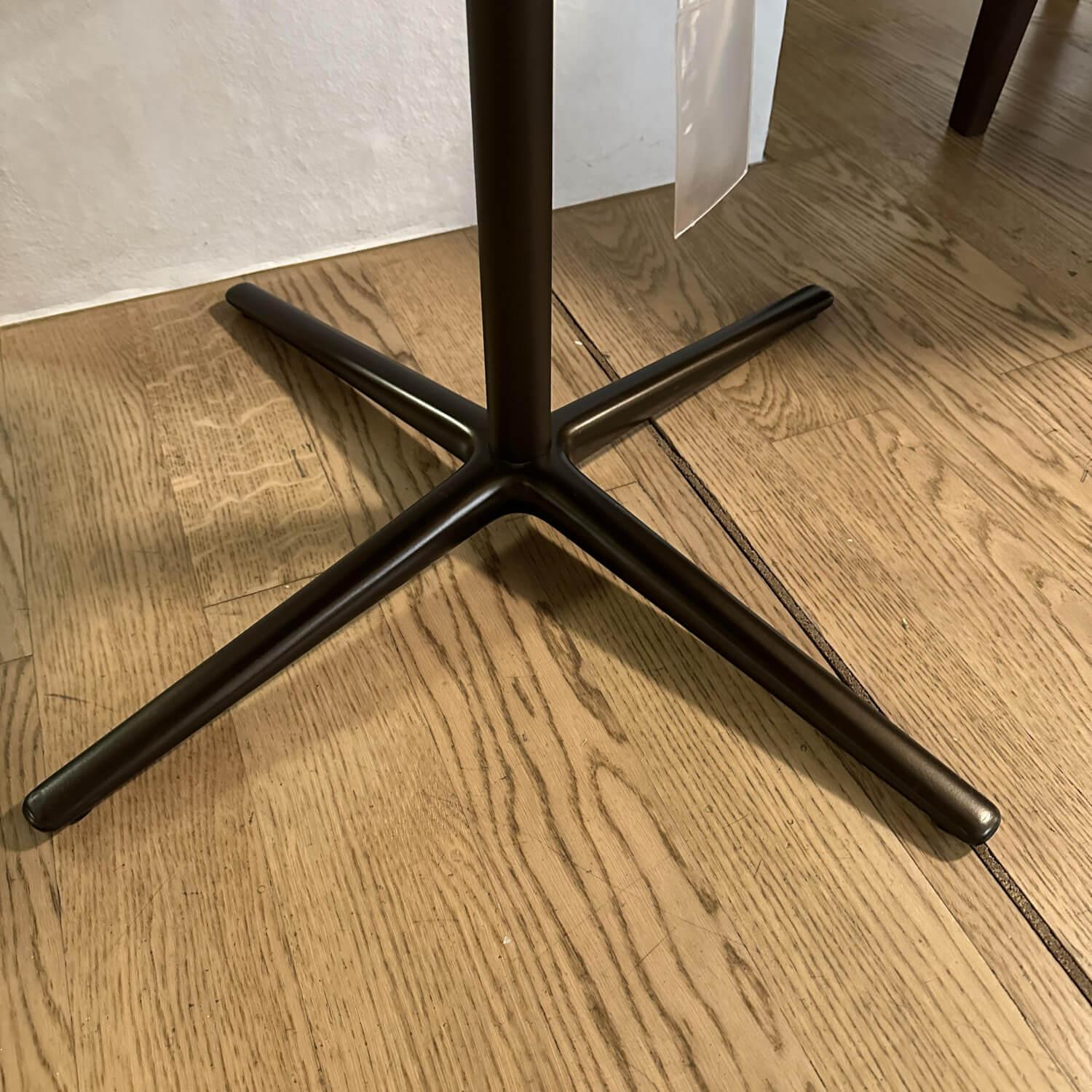 Walter Knoll - Schalensessel Kyo 1342 Leder Elen 1381 Khaki Braun Schale Kunststoff Bronze 4 Fuß Kreuz Aluminium Bronze - 4