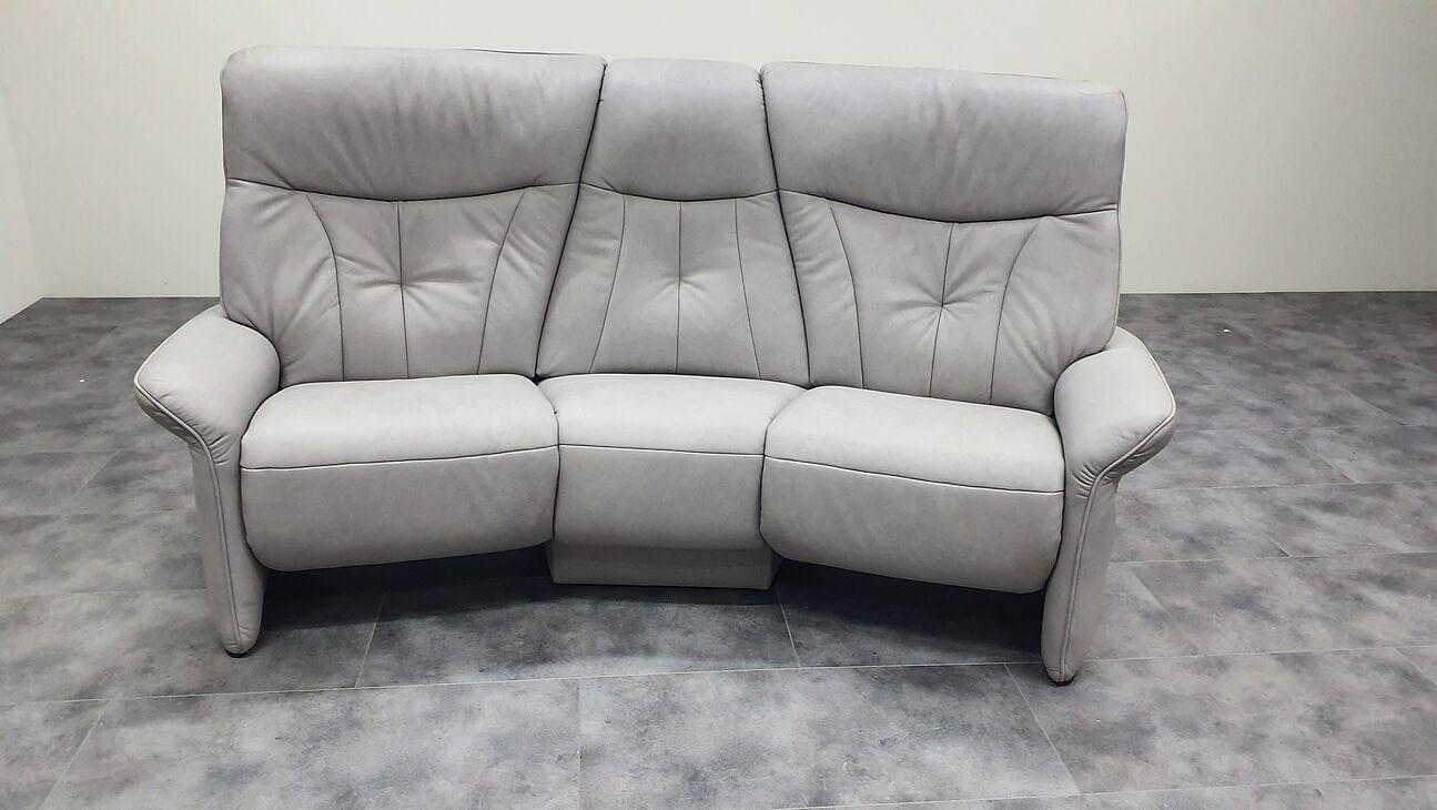 himolla - Sofa 4464 Leder Eleganza Koala Grau Füße Metall Anthrazit Inkl. Elektrischer Kopfteilverstellung - 5