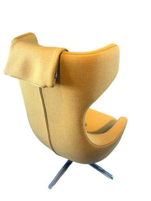Vitra - Relaxsessel Grand Repos Stoff Cosy Rapsgelb mit Ottoman - 3