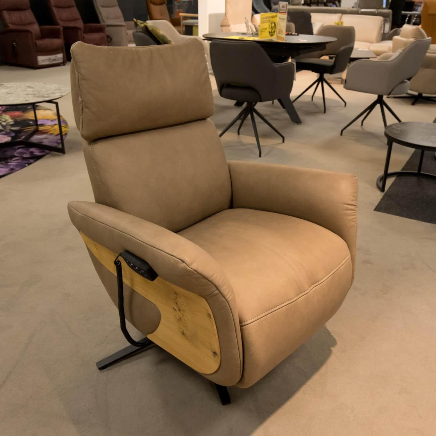 himolla - Relaxsessel 7151 Leder 27 Leonessa Desert Holzteile Wildeiche Bianco 2 Motorisch - 10