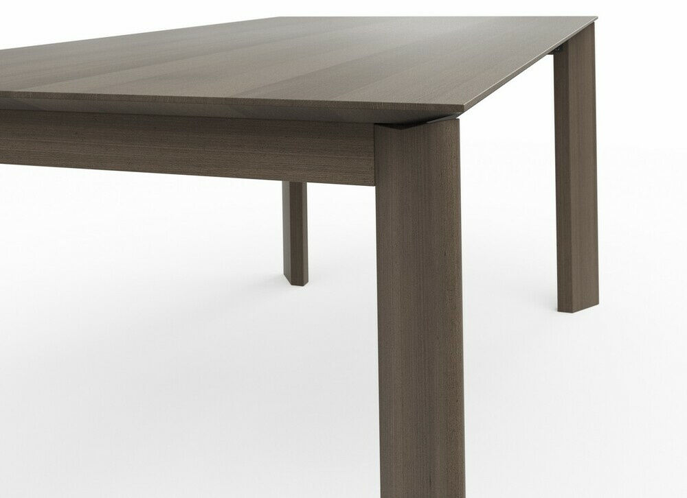 Natura - Esstisch ST200 Saratoga Schweitzer Kante Buche Massiv Silbergrau mit Auszug - 3