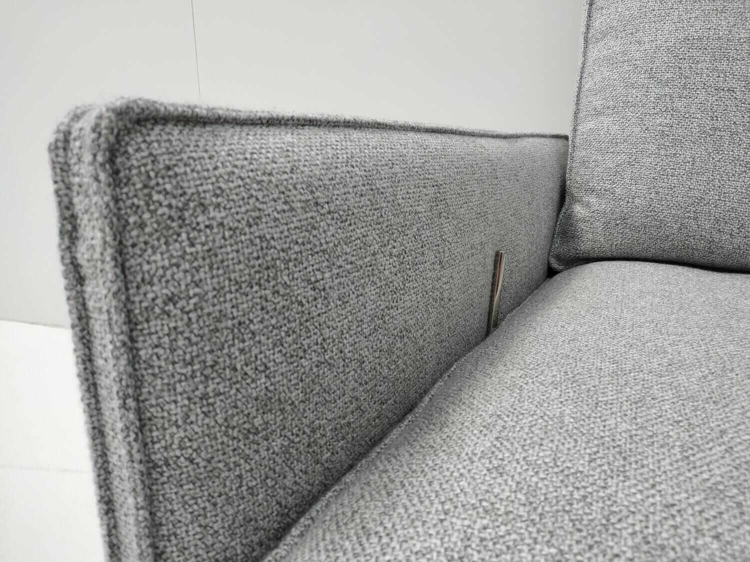 IP Design - Sessel Cube Lounge Stoff Mara Grau mit Hocker - 10