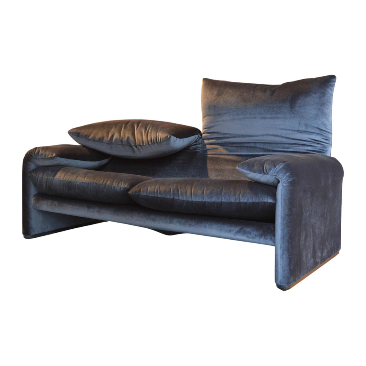 Cassina - Sofa Maralunga  675 06 Stoff 13O046 Carbone mit Daunenfüllung - 1