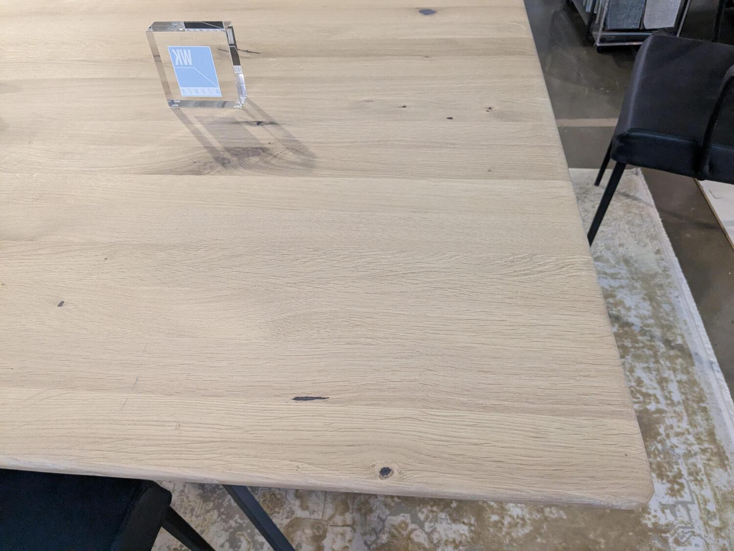 Wimmer - Esstisch linja Rustikale Asteiche Hartwachsöl Bianco Gestell Metall Anthrazit - 4