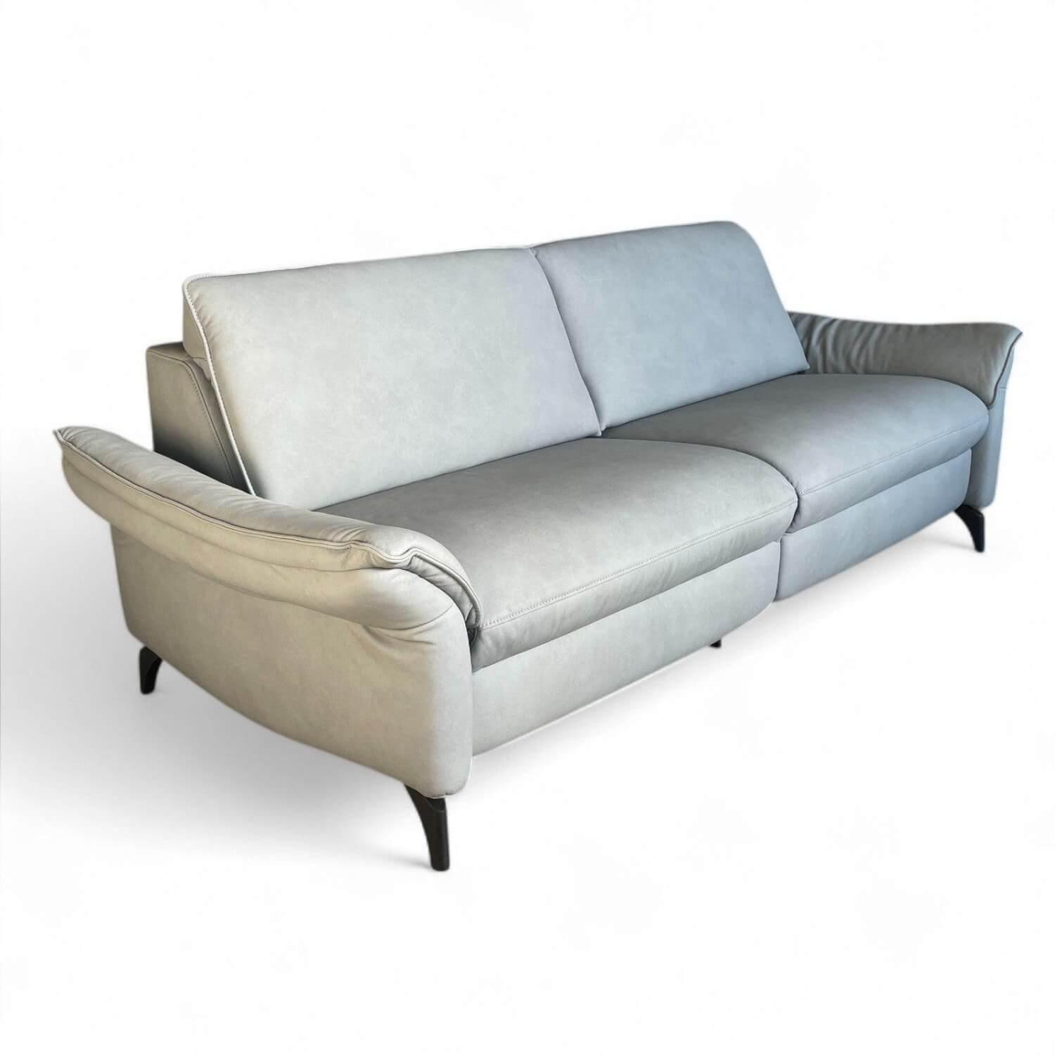 himolla - Sofa 1178 Spektra Echtleder Leonessa Azur Blau Grau Füße Metall Anthrazit Mit Elektrischer Wallfree Funktion - 8