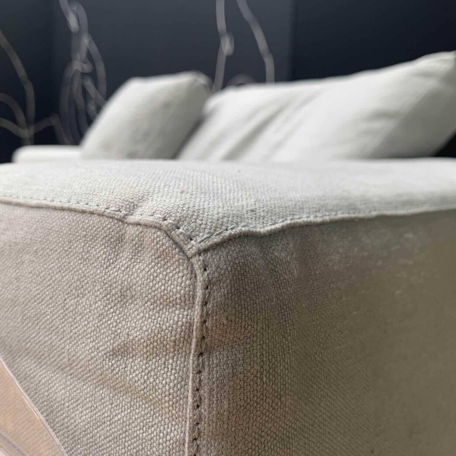 Walter Knoll - Sofa Jaan Living Stoff Lino 7707 Shadow Füße Matt Bronze Pulverbeschichtet - 3