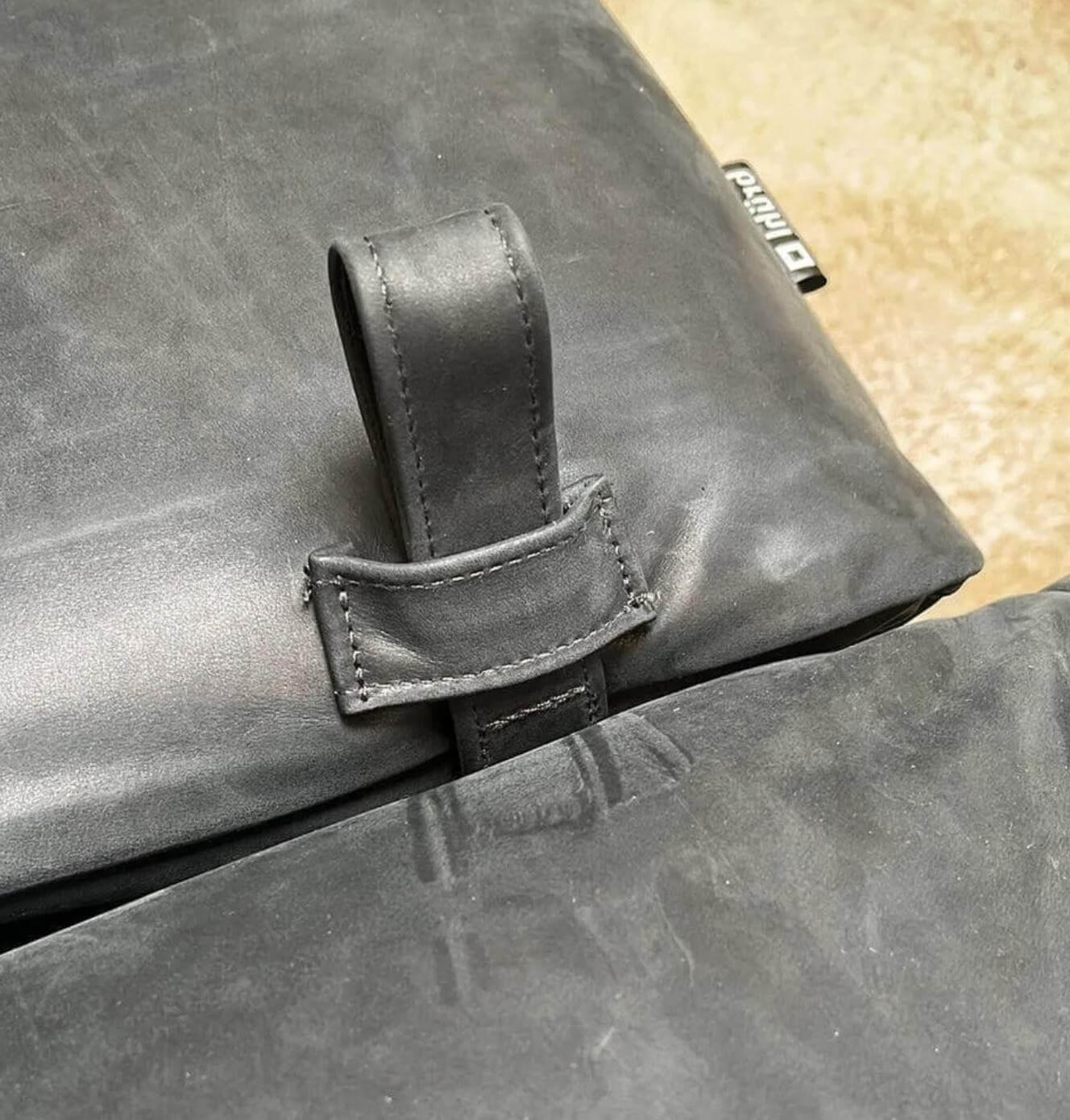 Brühl - Sessel Roro Small Leder Glove Schwarz Gestell Schwarz Pulverbeschichtet Mit Rollen Schwarz Armlehne rechts - 10