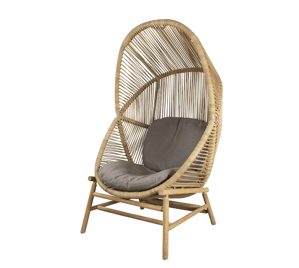 Cane Line - Sessel Hive Geflecht Weave Natur Gestell Teak Inklusive Sitz- Und Rückenkissen - 1