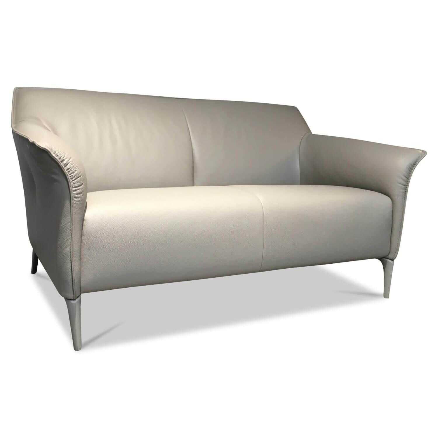 Leolux - Sofa Mayon Zweisitzer. Leder Senso 1290 Mist Beige Füße Lackiert - 1