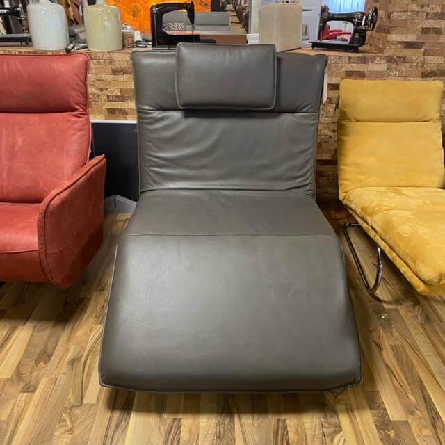Nolte - Relaxliege Prato Bezug Leder 90 23 26 Rancho Grau Braun Gestell 23 Stahl Inklusive Akku - 2