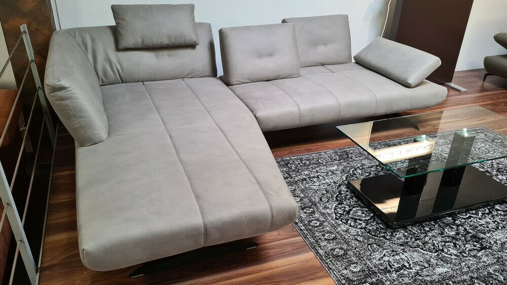 W. Schillig - Ecksofa LS24 Augusta Stoff S37&21 Grau Metallkufe Schwarz - 4