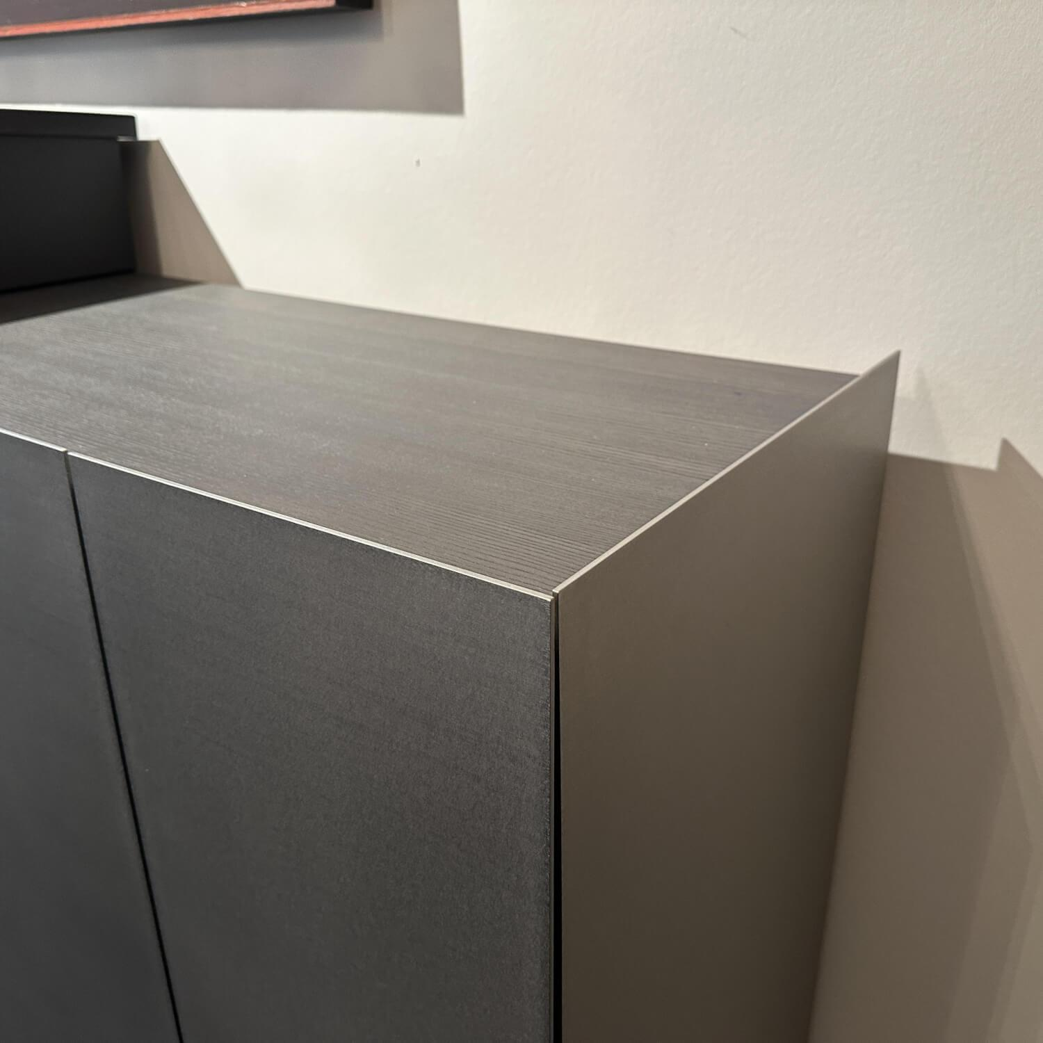 Interlübke - Sideboard Jorel Esche Achat B73 Anthrazit Lackiert Und M21 Edelstahl Silvertouch Grau - 4