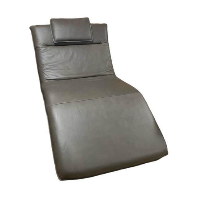 Nolte - Relaxliege Prato Bezug Leder 90 23 26 Rancho Grau Braun Gestell 23 Stahl Inklusive Akku - 1