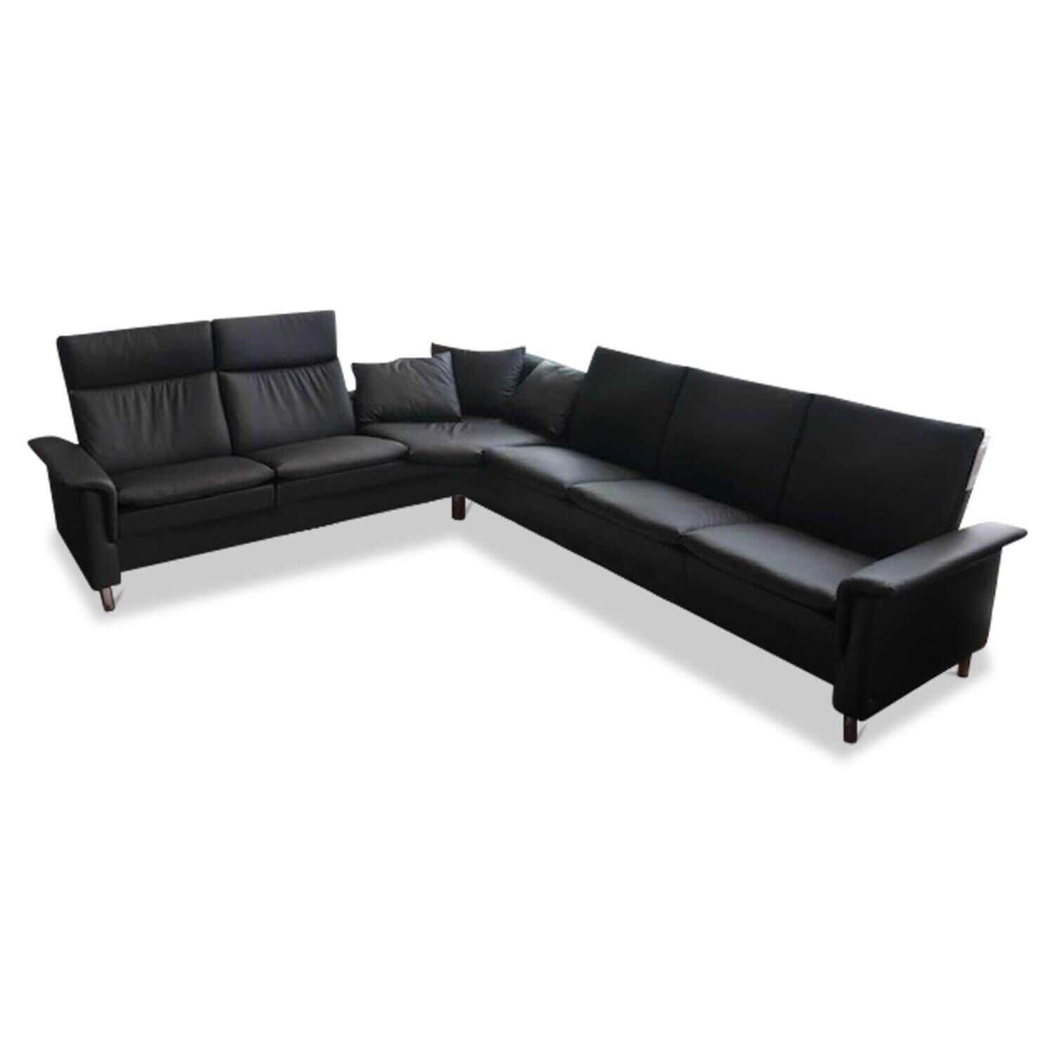 Stressless - Ecksofa Aurora Leder Paloma Rock Grau 3-teilig mit 3 Kissen - 1